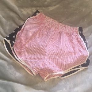 Lauren James Shorties || pink seersucker + Stars